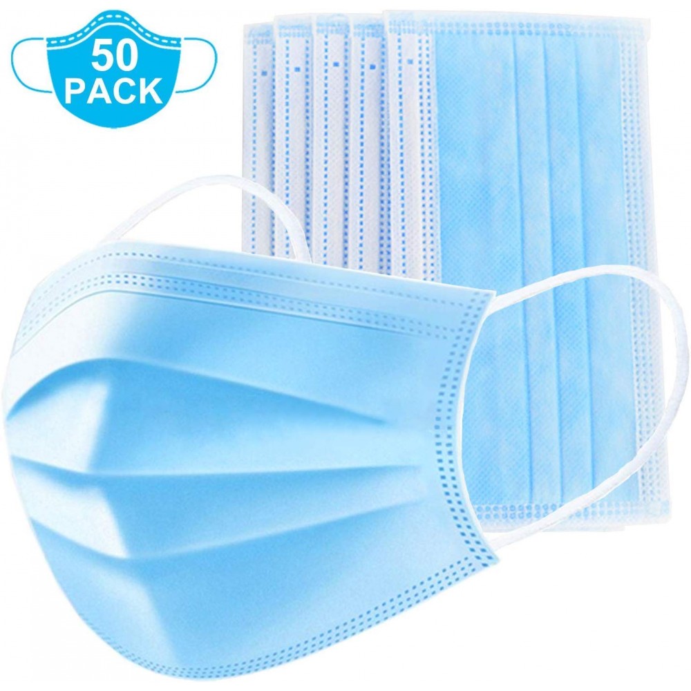 Gesichtsmasken Box - Set von 50 chirurgischen Mundschutz Masken - Blau