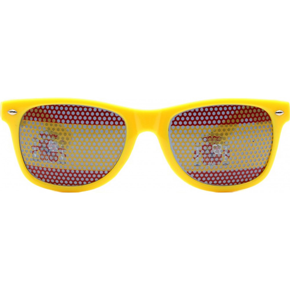 National Mannschaft Sunglasses - Sonnenbrille in Wayfarer Style ohne UV Schutz - Spanien