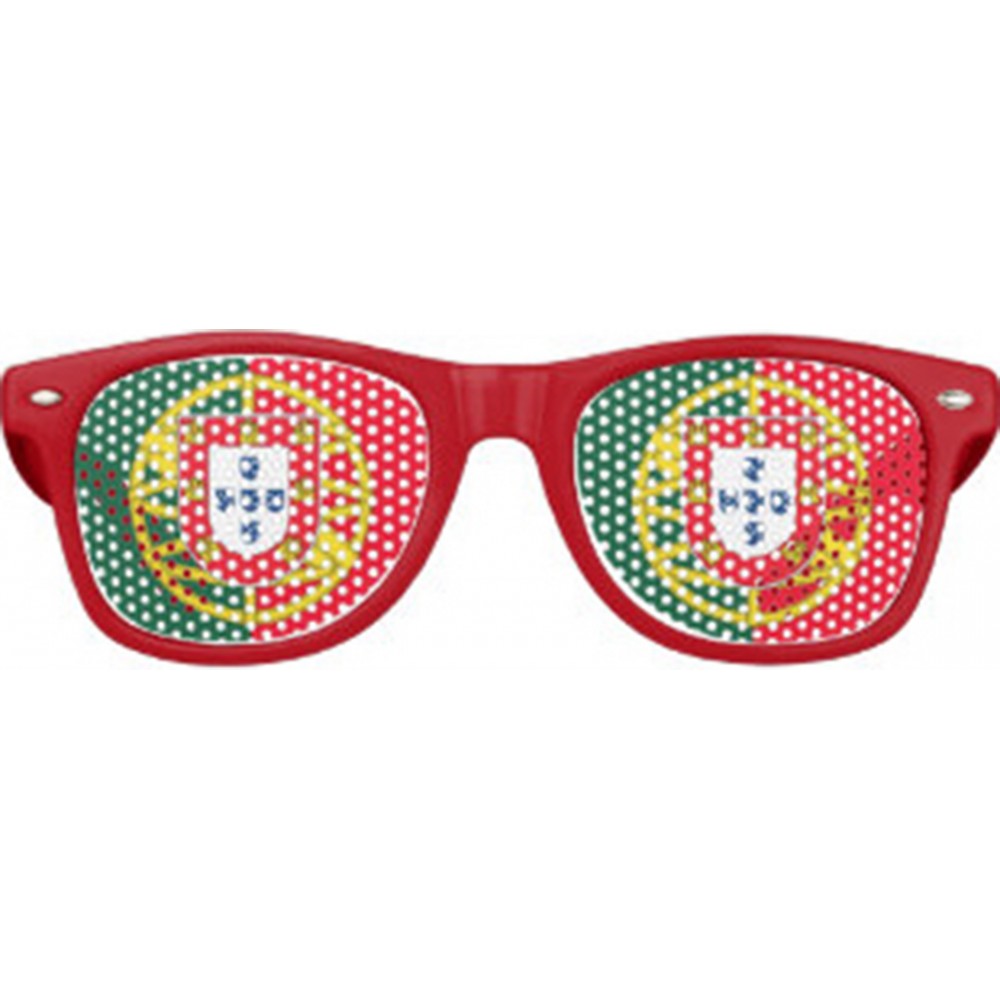 National Mannschaft Sunglasses - Sonnenbrille in Wayfarer Style ohne UV Schutz - Portugal