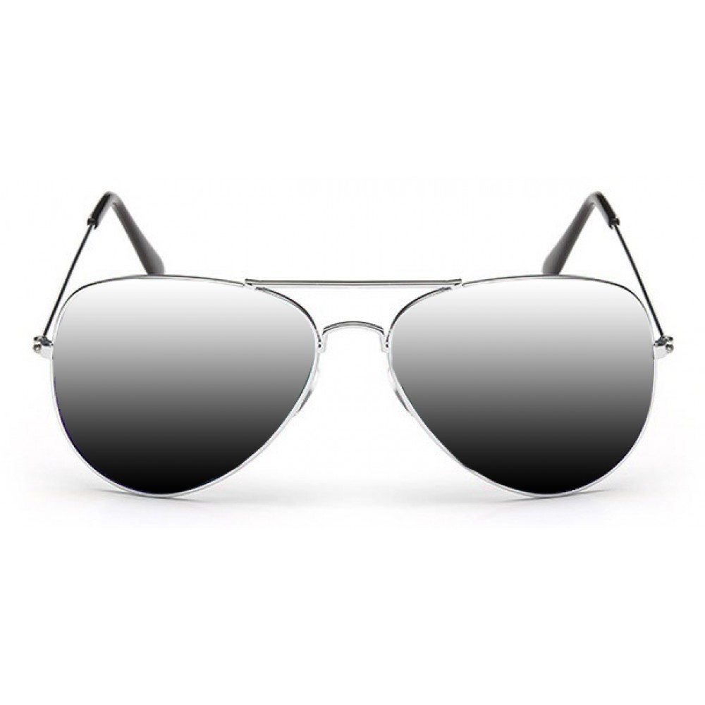 Sunglasses "For The Look" - Lunettes de soleil style Aviator avec protection UV - Argent