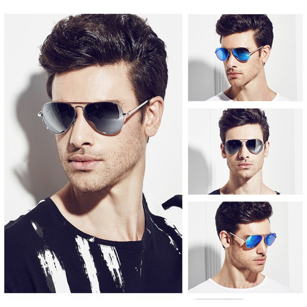 Sunglasses "For The Look" - Lunettes de soleil style Aviator avec protection UV - Argent
