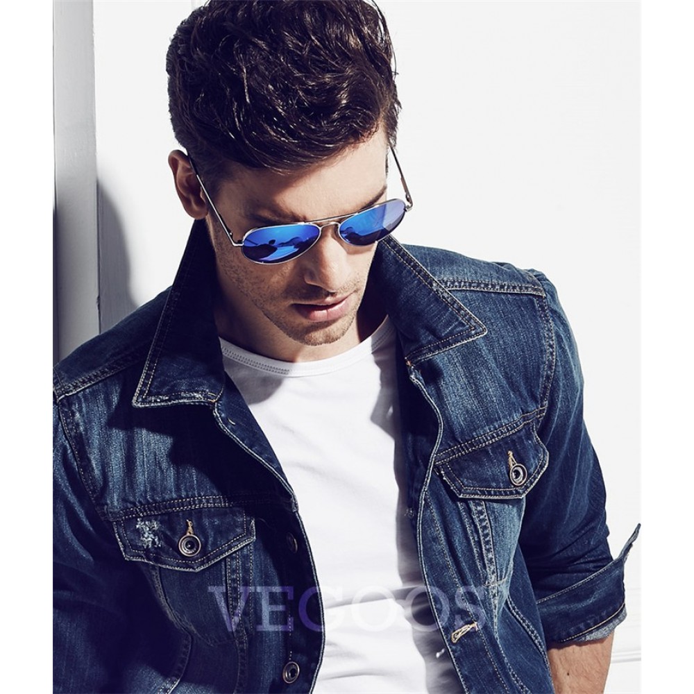 "For The Look" Sunglasses - Sonnenbrille in Aviator Style mit UV Schutz - Blau