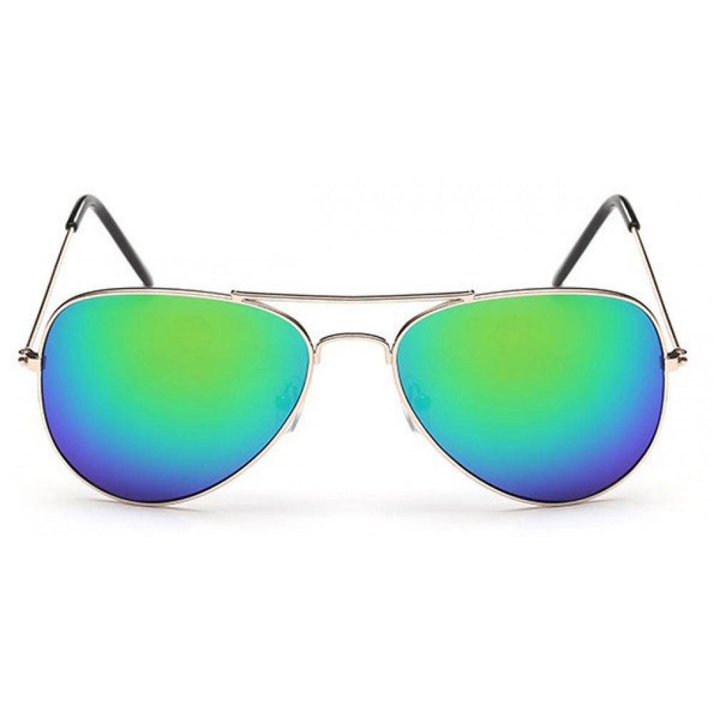 "For The Look" Sunglasses - Sonnenbrille in Aviator Style mit UV Schutz - Grün