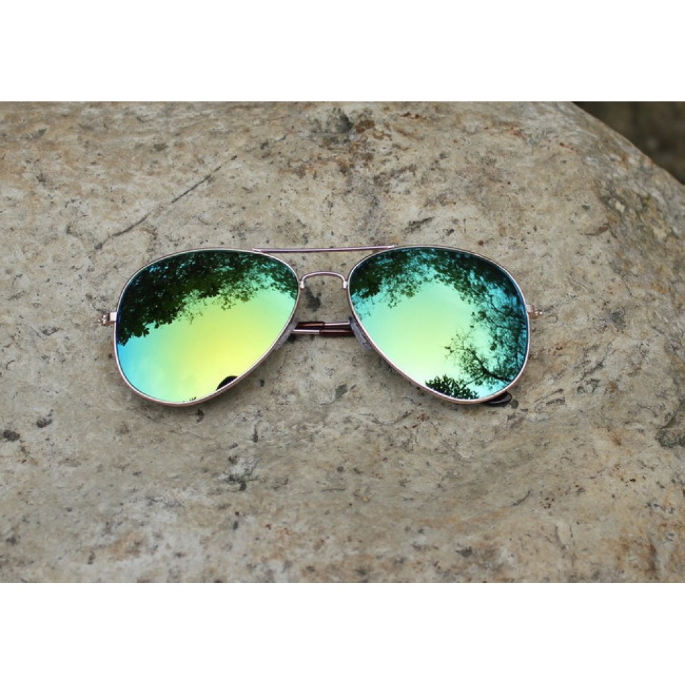 Sunglasses "For The Look" - Lunettes de soleil style Aviator avec protection UV - Vert