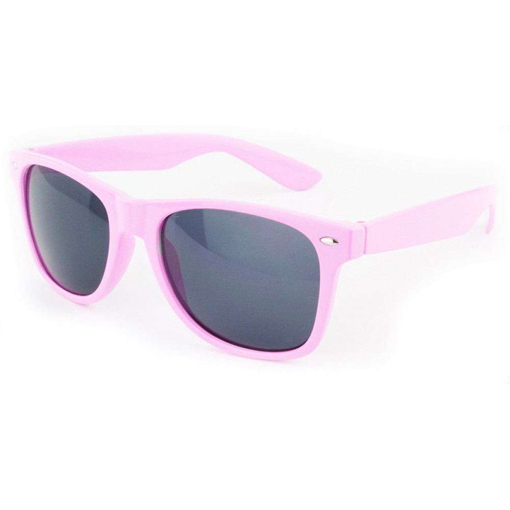 "For The Look" Sunglasses - Sonnenbrille in Wayfarer Style mit UV Schutz - Hellrosa