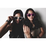 Sunglasses "For The Look" - Lunettes de soleil style Wayfarer avec protection UV - Rose clair