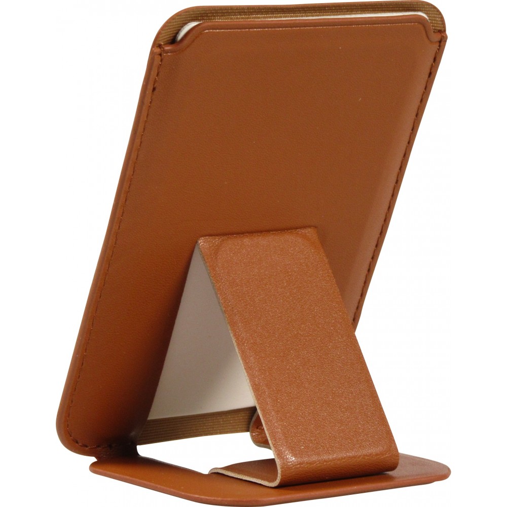 MagSafe wallet porte-cartes magnétique avec fonction de support similicuir - Brun