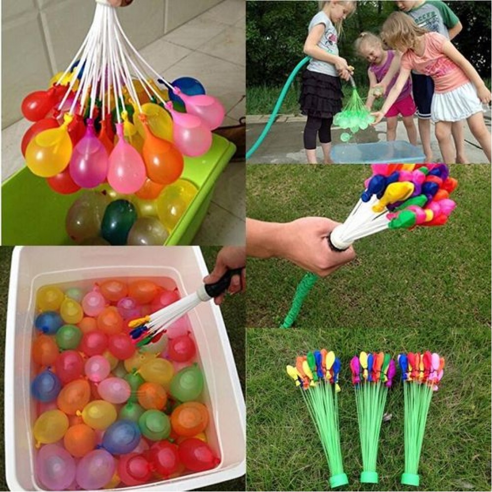 Magic Balloons - Set von Aufsätzen für Gartenschlauf zum füllen von 100 Wasserbomben