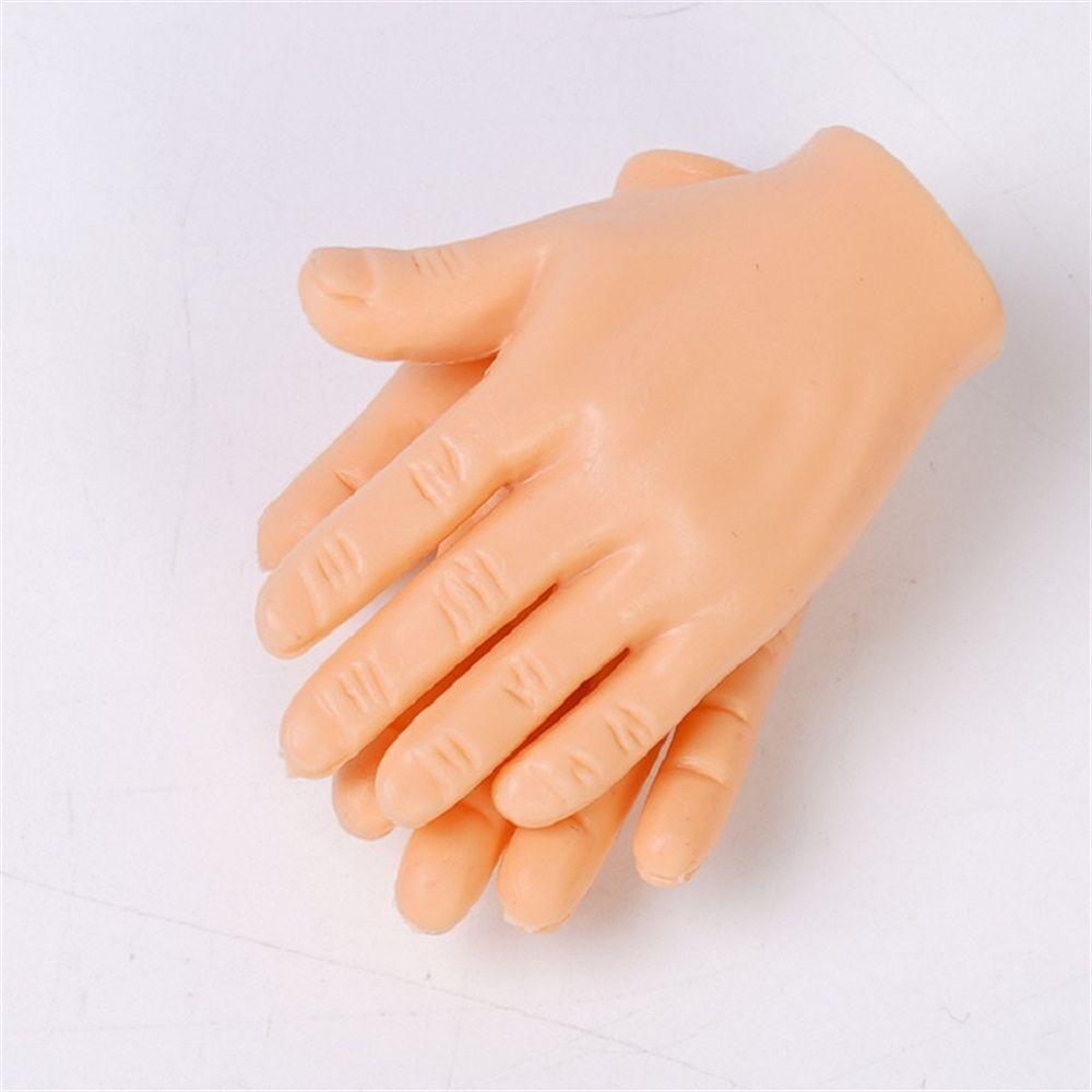 Mains minuscules - Jouets rigolos pour les doigts main gauche et droite - taille universelle - Orange