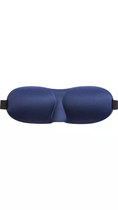 Masque de sommeil de voyage 3D pour avion - Mousse/tissu confortable et léger - Bleu