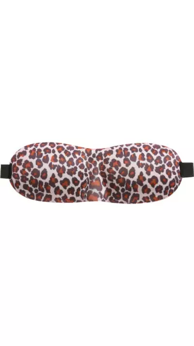 Masque de sommeil de voyage 3D pour avion - Mousse/tissu confortable et léger - Léopard