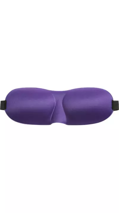 Masque de sommeil de voyage 3D pour avion - Mousse/tissu confortable et léger - Violet
