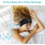 Bandeau de sommeil Bluetooth serre-tête avec haut-parleurs de musique intégrés - Noir