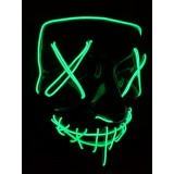 Cosplay Maske "The Purge" - Neon LED Gesichtsmaske Halloween Universalgrösse - Blau