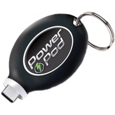 Mini Power Bank emergency Schlüsselanhänger externe Batterie 800mAh (Android - USB-C) - Schwarz