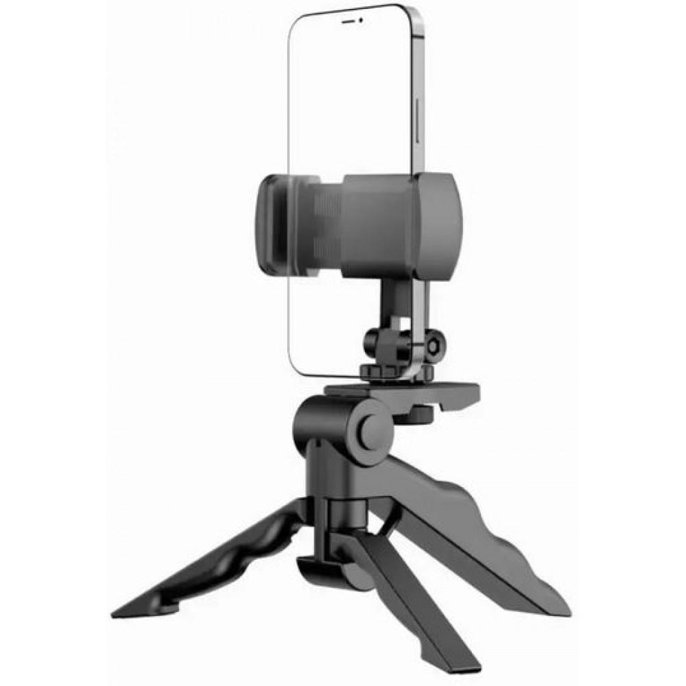 Mini Selfiestick Tripod Stativ 360° drehbar - Faltbarer Smartphone Halter Tripod - Schwarz