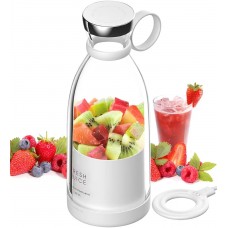 Fresh Juice - Smoothie Maker tragbarer Mixer 350ml portable blender inkl. USB induktions Ladestation - Weiss