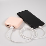 Mini batterie externe portable 20000mAh double USB avec lumière LED - Rose