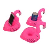 Petit mini flamant gonflable - Porte-gobelet flottant en forme de flamant - Rose