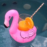 Kleiner aufblasbarer Mini Flamingo - schwimmender Party Getränkehalter in Flamingo Form - Rosa