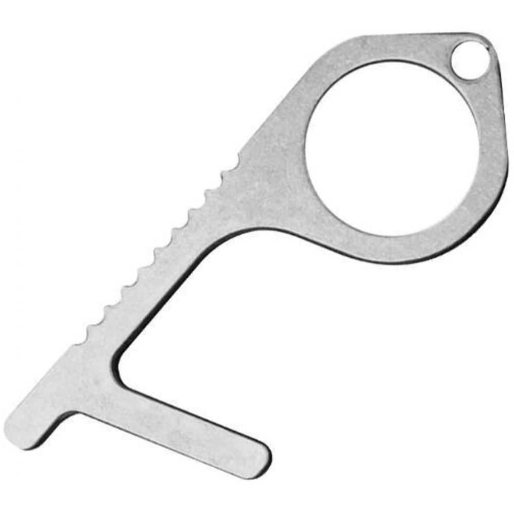 Schlüsselanhänger / -ring kontaktloser Türöffner - Silber