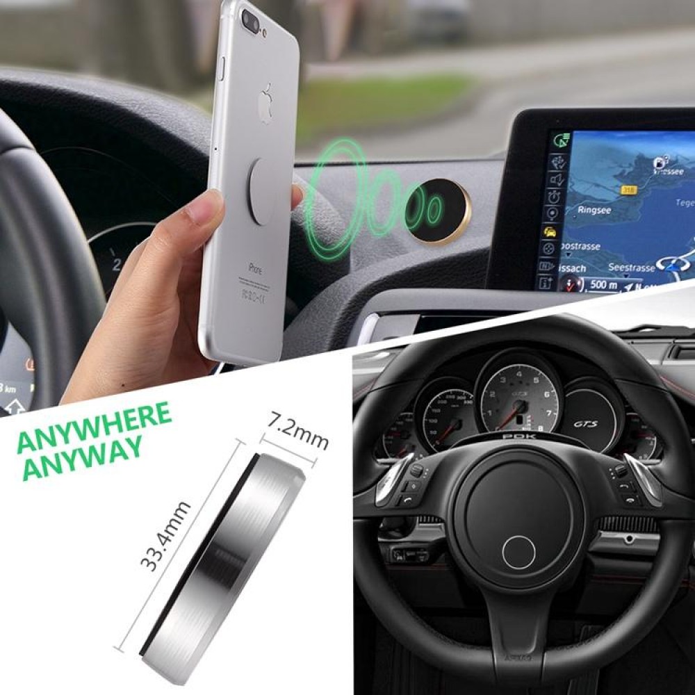 Mini support magnétique multifonctionnel - support adhésif 3M pour petits smartphones / clés / décoration - Gris