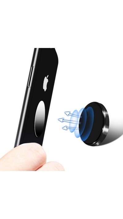 Mini support magnétique multifonctionnel - support adhésif 3M pour petits smartphones / clés / décoration - Noir