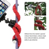 Mini trépied Octopus en mousse pour téléphone avec clip universel - Rouge