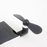 Mini Ventilator für Smartphone schwarz perfekt für Unterwegs und heisse Tage - Micro-USB (Android)