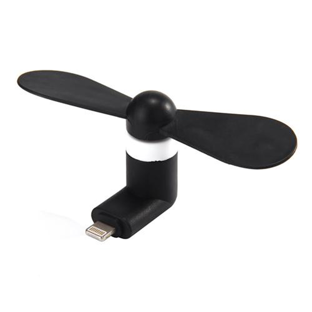 Mini Ventilator für Smartphone schwarz perfekt für Unterwegs und heisse Tage - USB-C (Android)