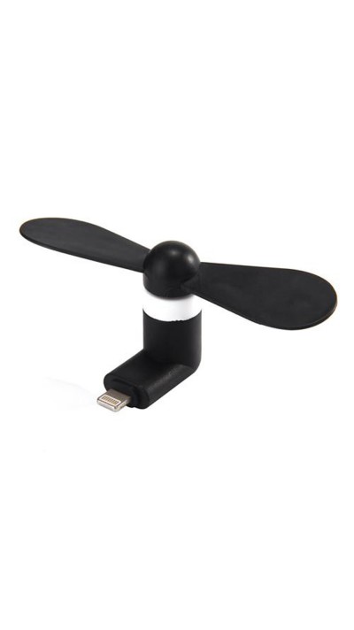 Mini ventilateur noir pour smartphone parfait pour les déplacements et les journées chaudes - USB-C (Android)