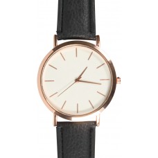 Montre boitier bronze avec bracelet - Noir