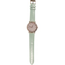 Montre boitier or rose avec cadran nacré rose - Bracelet - Turquoise - Fashion