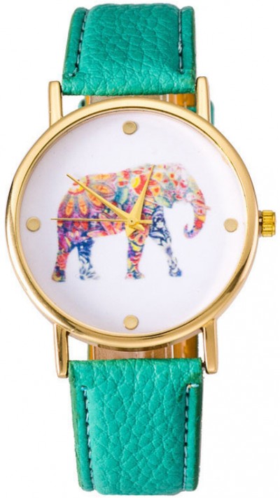 Montre elephant - Vert menthe