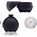 Moule à glaçon boule pour cocktails et Longdrinks silicone - Noir