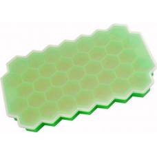 Moule nid d'abeille en silicone pour 37 glaçons souple + couvercle, cocktail, bar, ice-cube - Grün