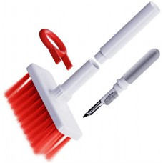 Outil de nettoyage 5 en 1 pour clavier et AirPods - Blanc - Rouge