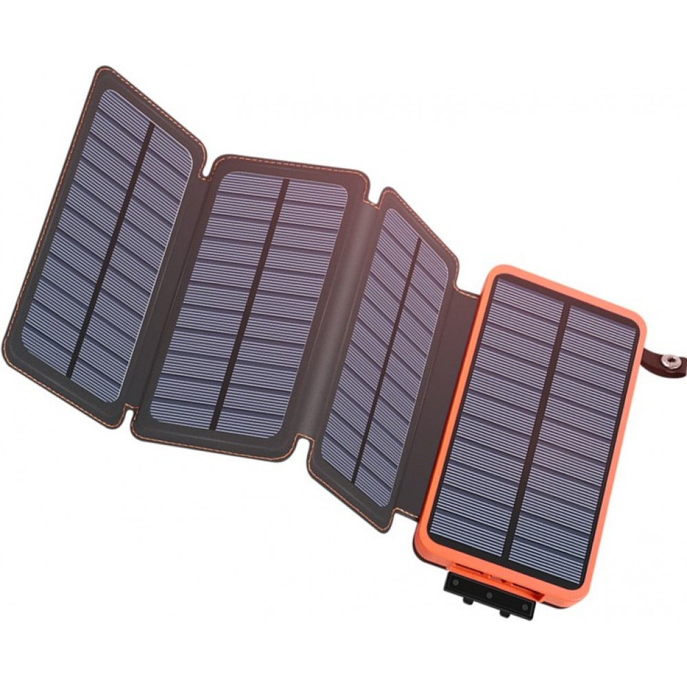 Panneau solaire pliable batterie externe Power Bank 16000 mAh - Orange