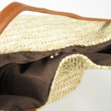 Petit sac de plage en toile de jute avec lance, poche intérieur, fermeture aimantée 