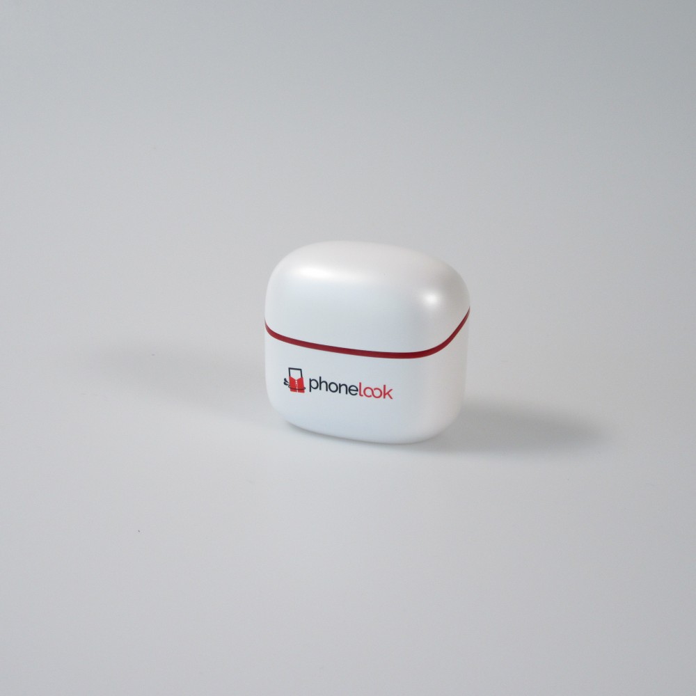 PhoneLook Pods "In-Ear" - Ecouteurs sans fil Bluetooth 5.0 intra-auriculaire avec microphone + étui de chargement sans fil + embouts en silicone - Blanc
