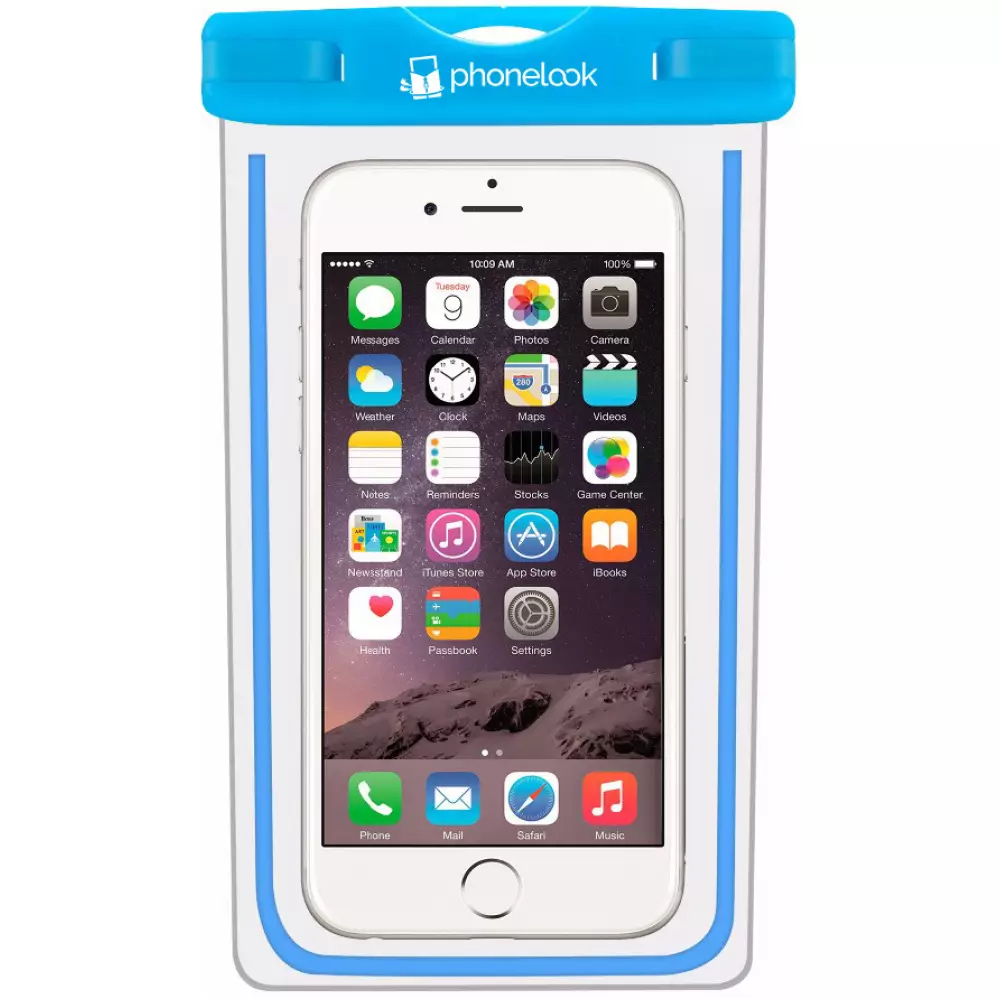 Pochette étanche waterproof pour smartphone avec capacité tactile PhoneLook - Bleu