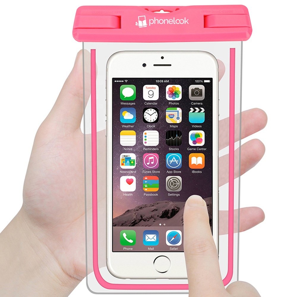 Pochette étanche waterproof pour smartphone avec capacité tactile PhoneLook - Rose