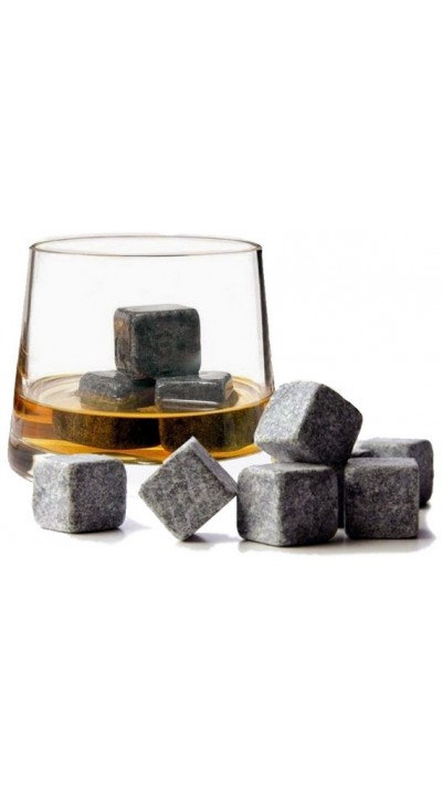 Set de glaçons créatifs avec cubes en pierre Whisky / Cocktails / Boissons (9 pièces)