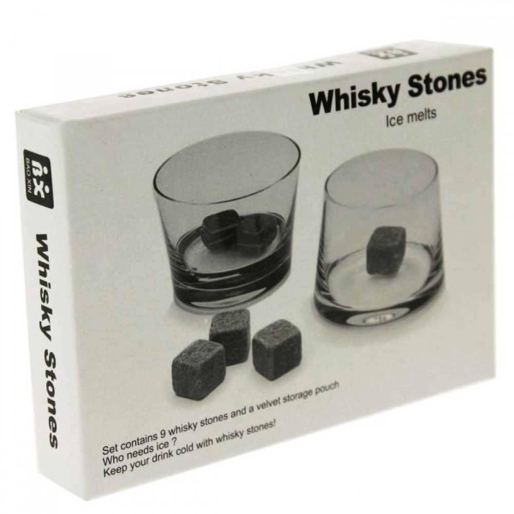 Kreatives Eiswürfel Set mit Würfeln aus Steinen Whisky / Cocktails / Drinks (9 Stück)