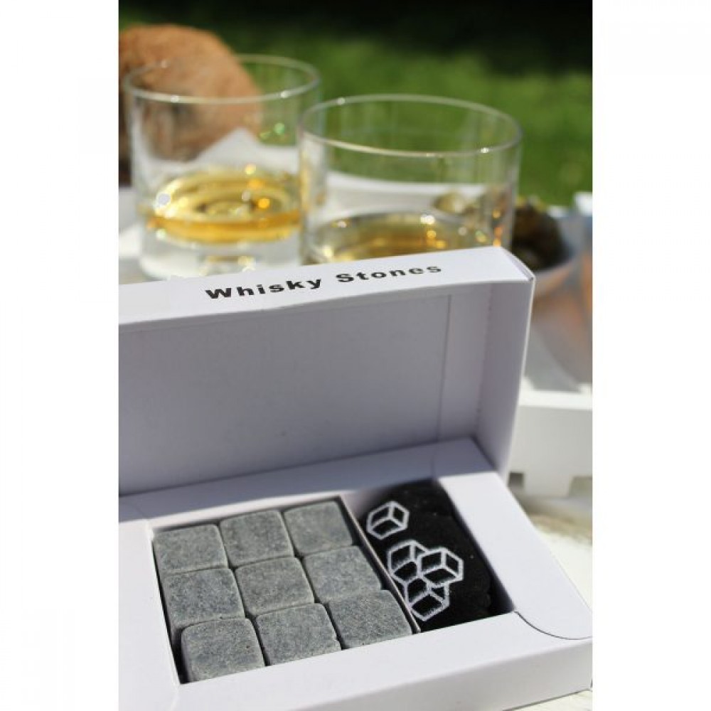 Kreatives Eiswürfel Set mit Würfeln aus Steinen Whisky / Cocktails / Drinks (9 Stück)