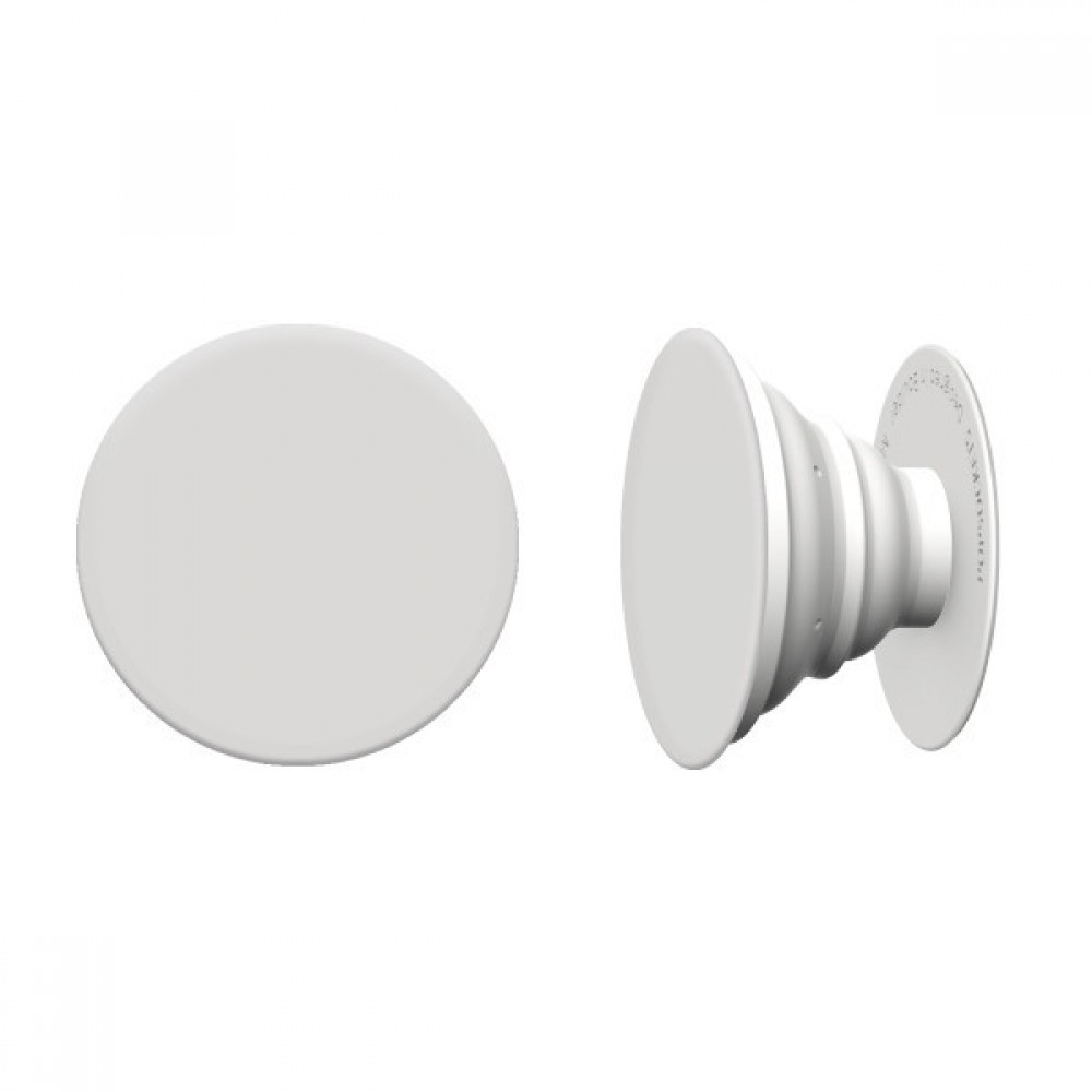 Pop Socket - Austauschbare Finger & Einhand Halterung für Smartphone / Tablets - Weiss
