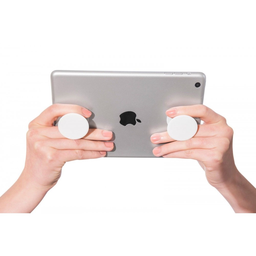 Pop Socket - Austauschbare Finger & Einhand Halterung für Smartphone / Tablets - Weiss
