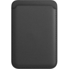 Porte-cartes magnétique wallet en cuir - Compatible avec Apple MagSafe - Noir