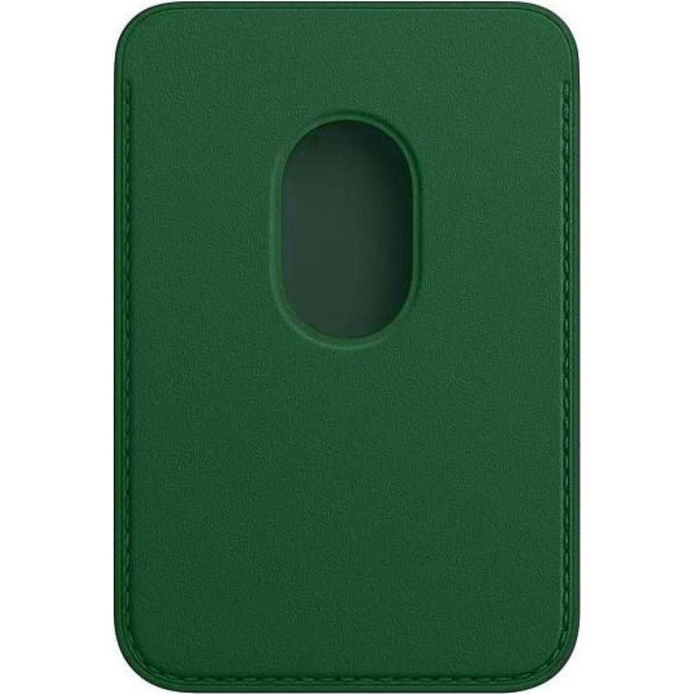 Magnetischer Kartenhalter Wallet Leder - Kompatibel mit Apple MagSafe - Grün