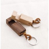 Porte-clé universel portable support-téléphone en bois - Brun clair